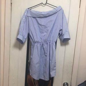 Off shoulder shirt dress